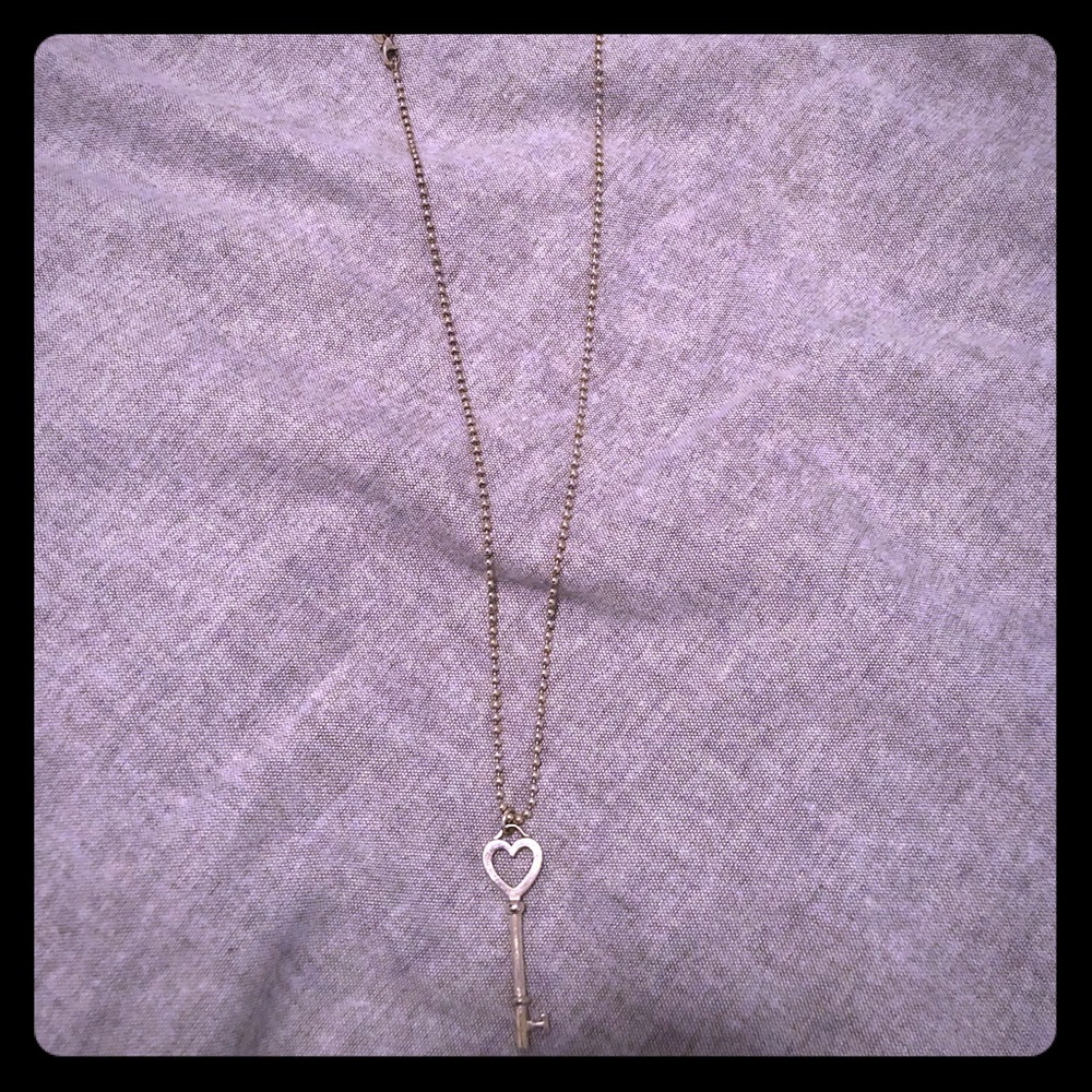 Tiffany and co key pendant and chain